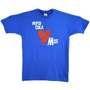 Vintage PEPSI COLA Minit Mart T Shirt Size LARGE L 50/50 Short Sleeve Bantam USA